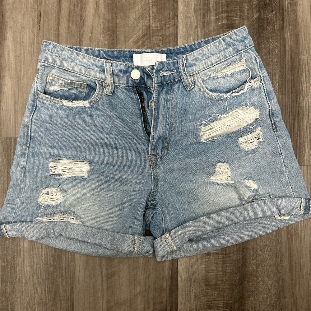 Distressed Denim Women Shorts
